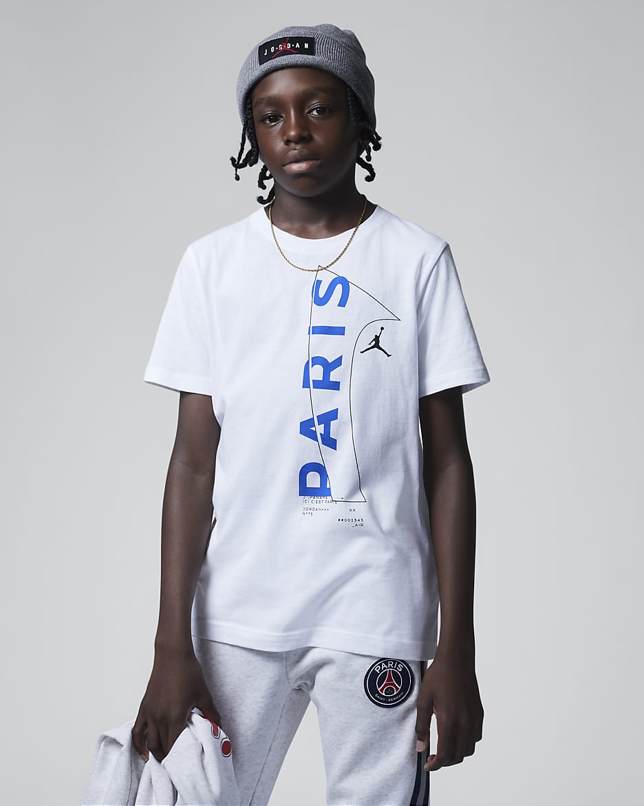 Jordan Big Kids Paris Saint Germain T Shirt. Nike JP